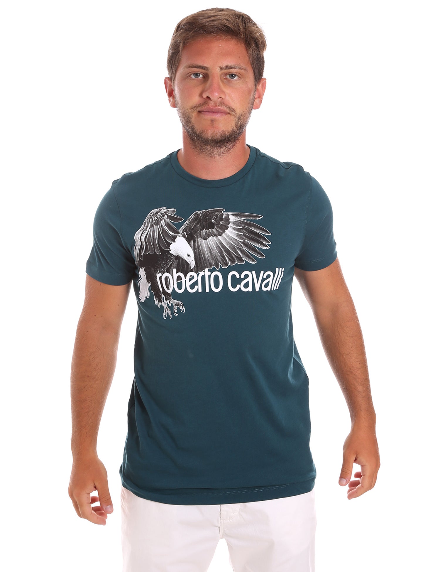 T-shirt Verde Roberto Cavalli