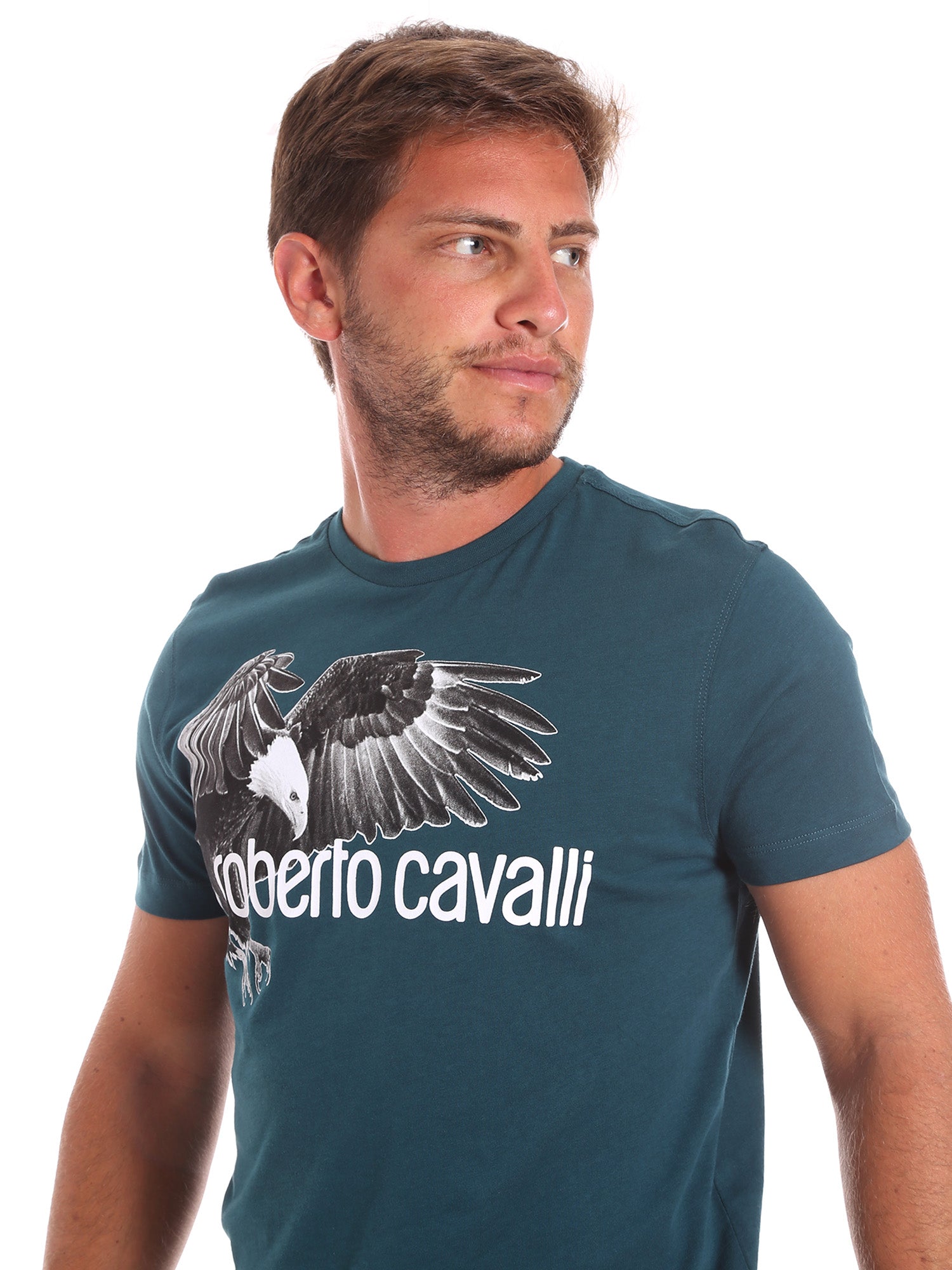 T-shirt Verde Roberto Cavalli