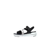 Sandali con strappi Nero Marco Tozzi