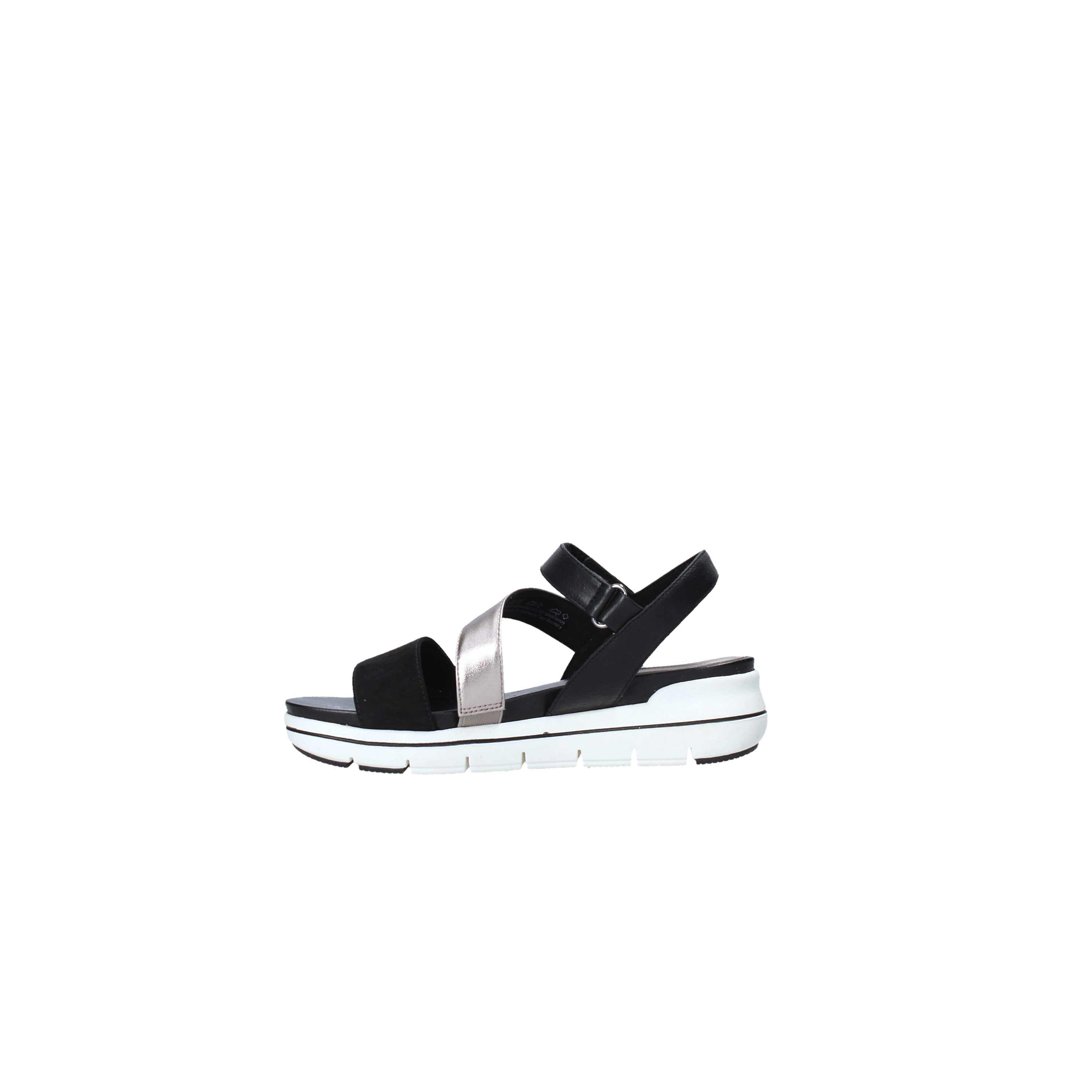 Sandali con strappi Nero Marco Tozzi