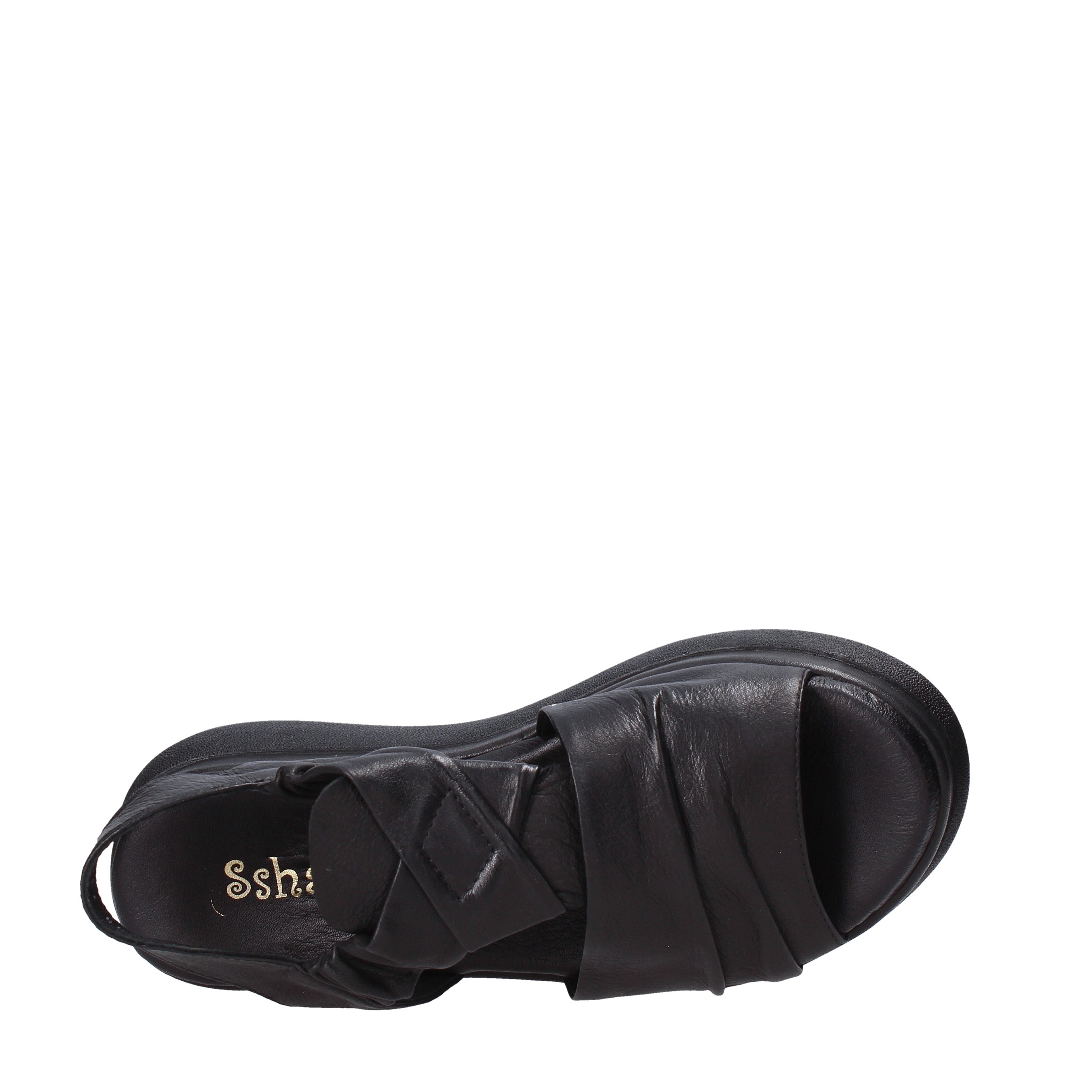 Sandali zeppa Nero Sshady