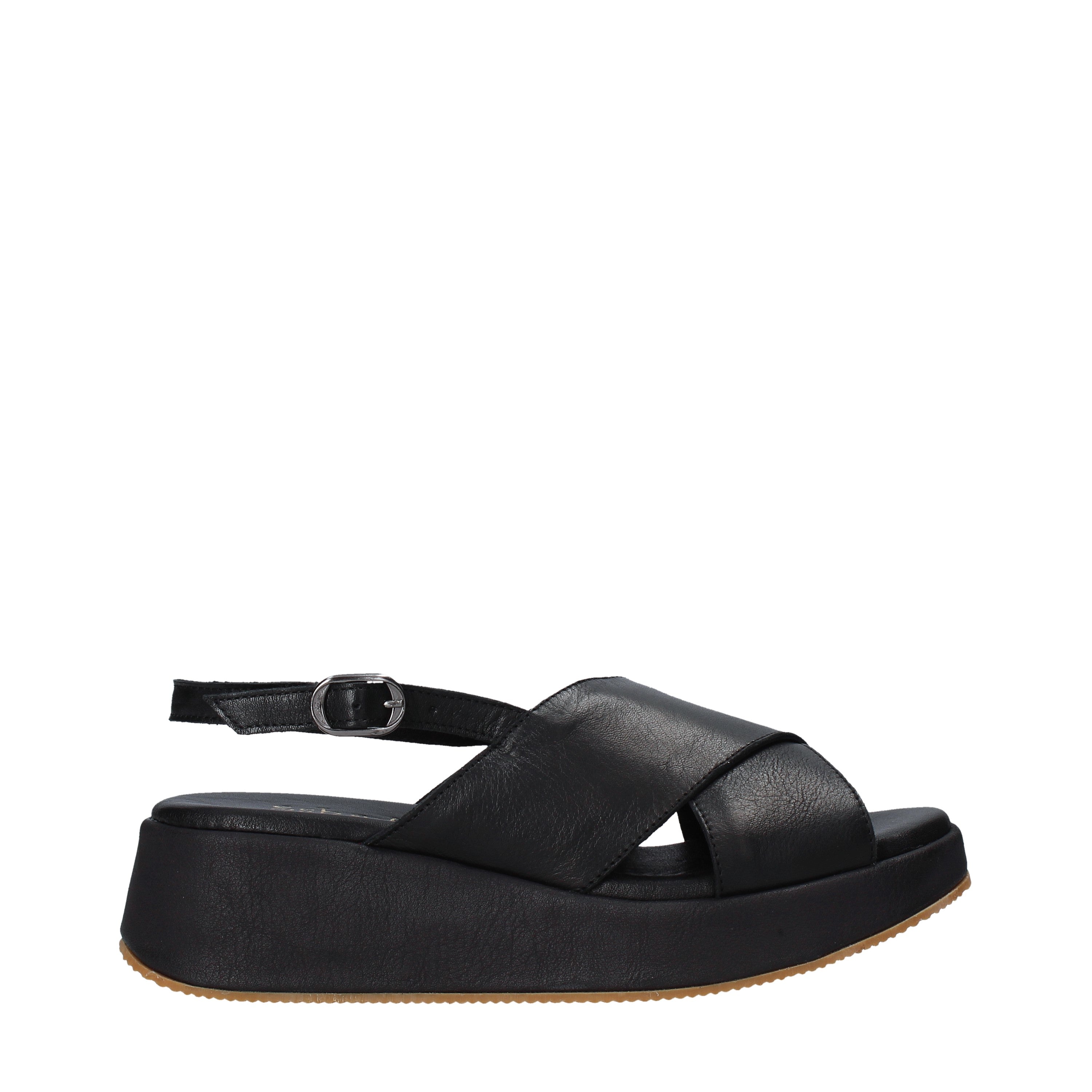 Sandali zeppa Nero Sshady