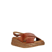 Sandali zeppa Marrone Sshady