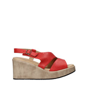 Sandali zeppa Rosso Sshady