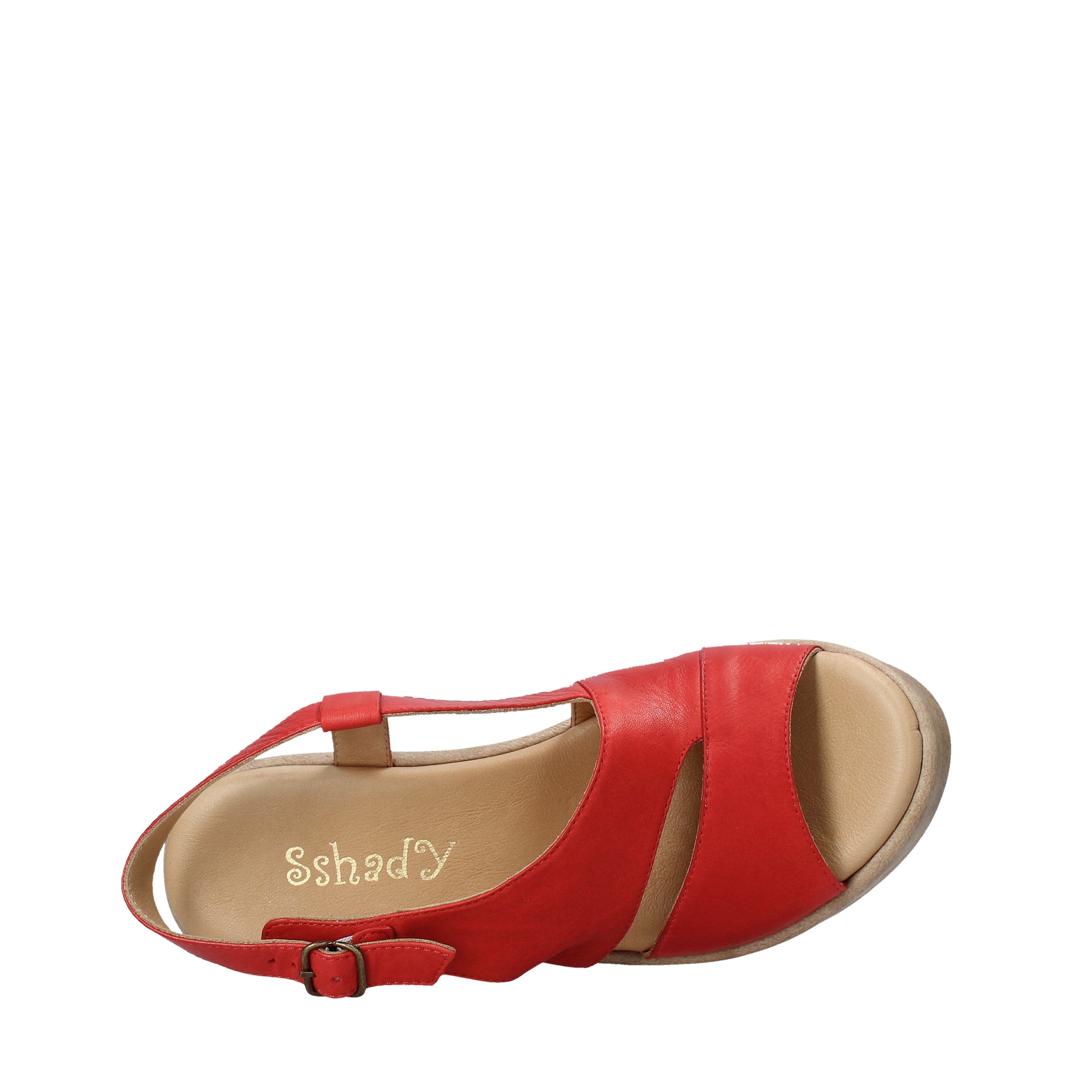 Sandali zeppa Rosso Sshady