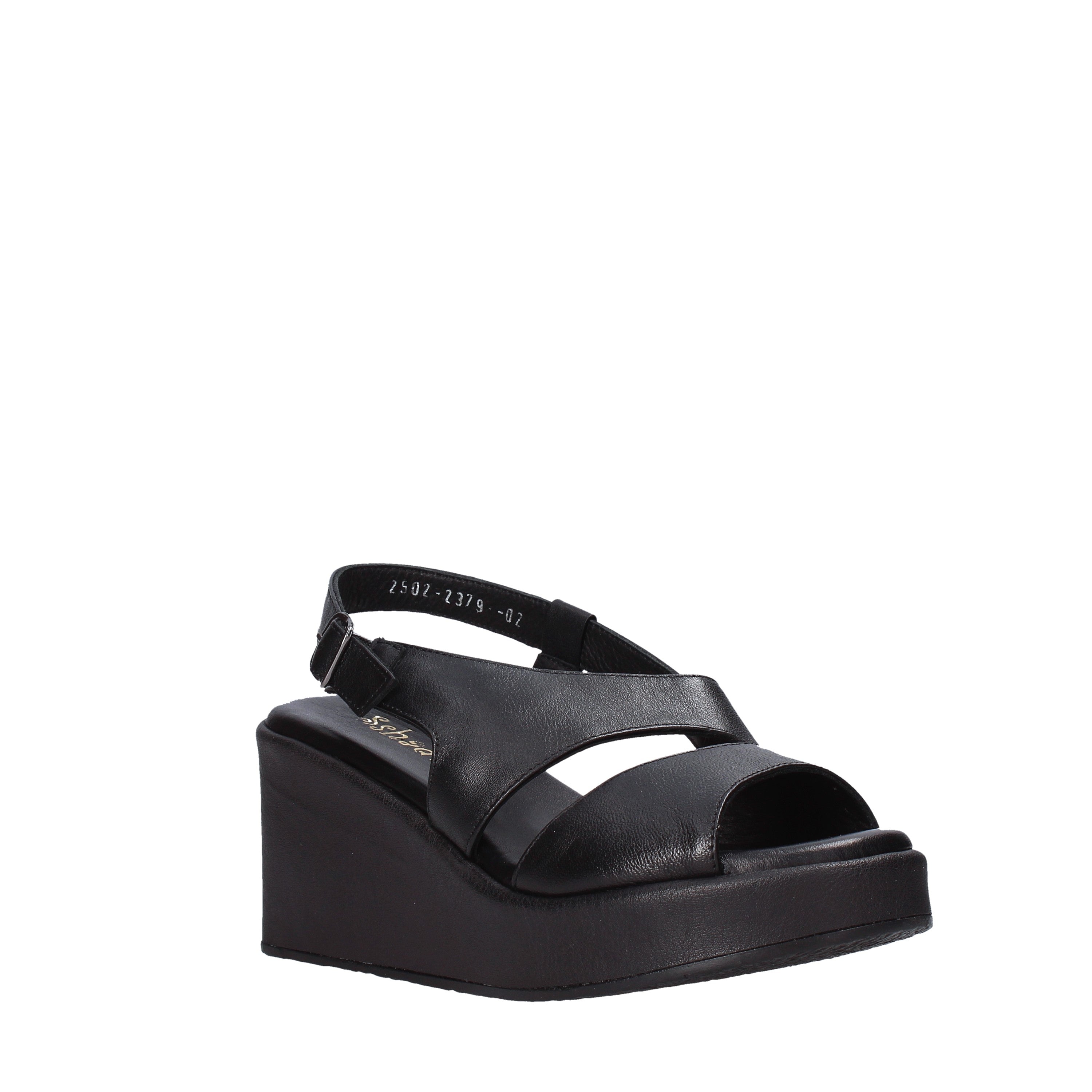 Sandali zeppa Nero Sshady