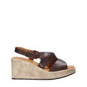 Sandali zeppa Marrone Scuro Sshady