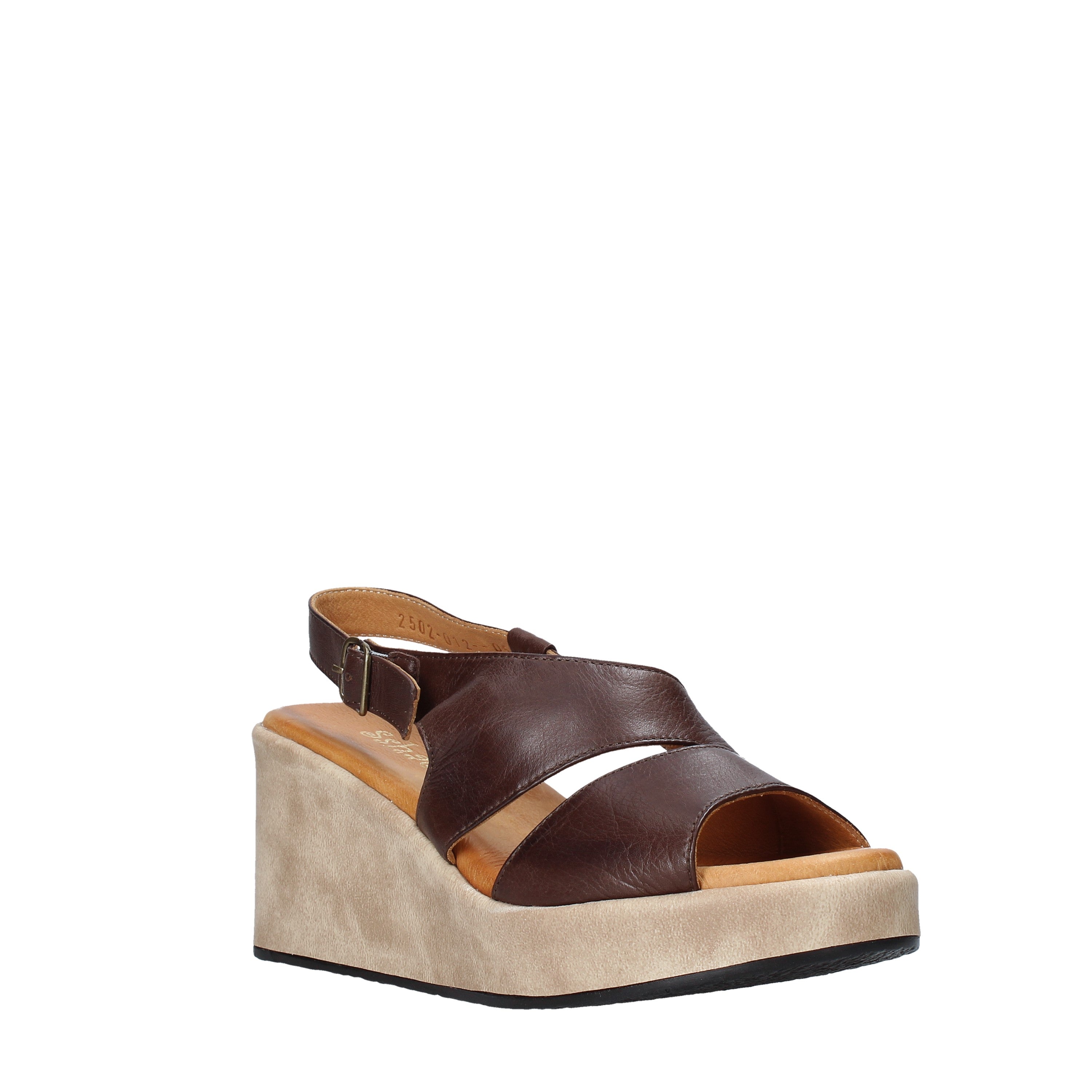 Sandali zeppa Marrone Scuro Sshady