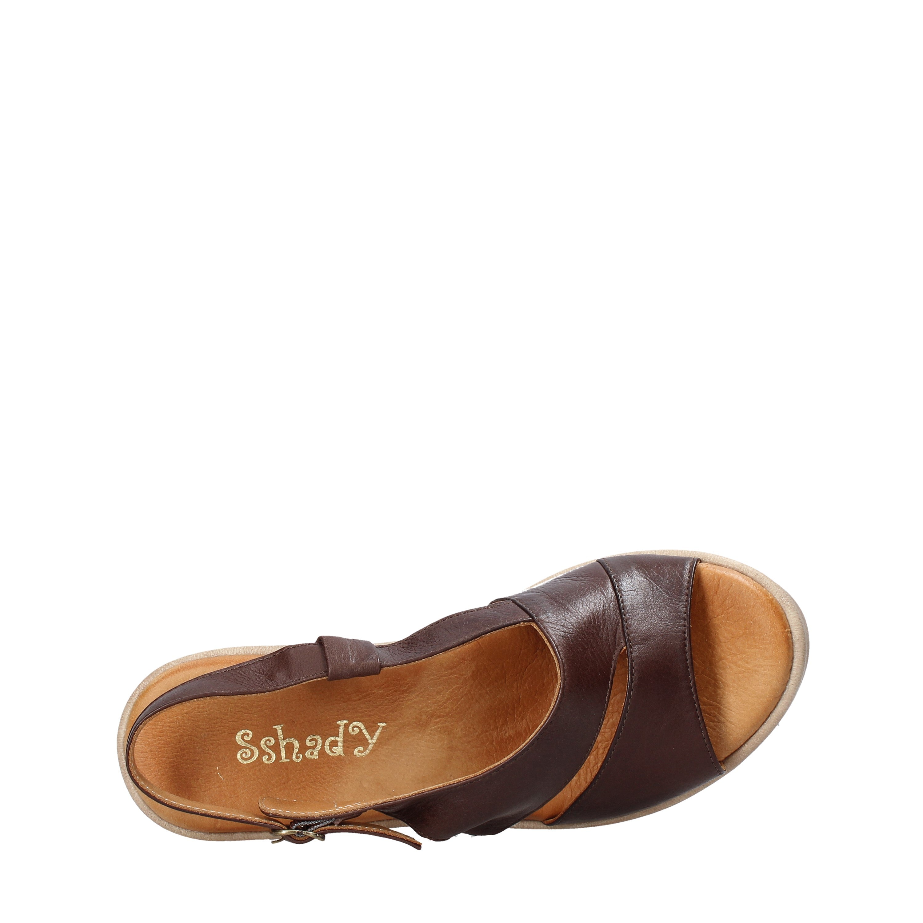 Sandali zeppa Marrone Scuro Sshady