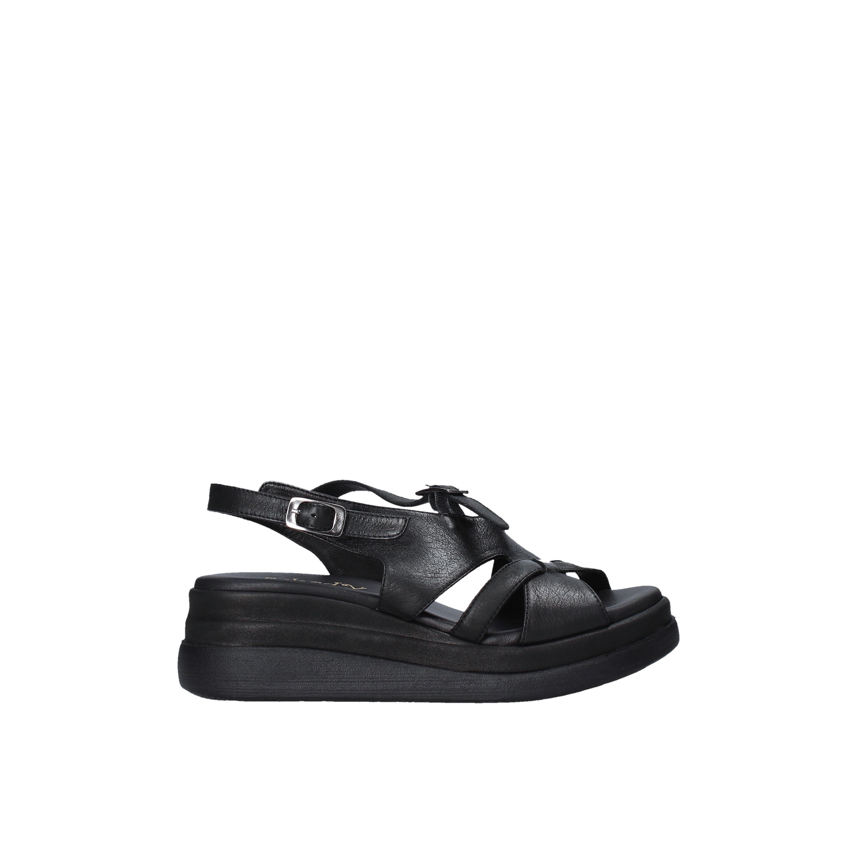 Sandali zeppa Nero Sshady