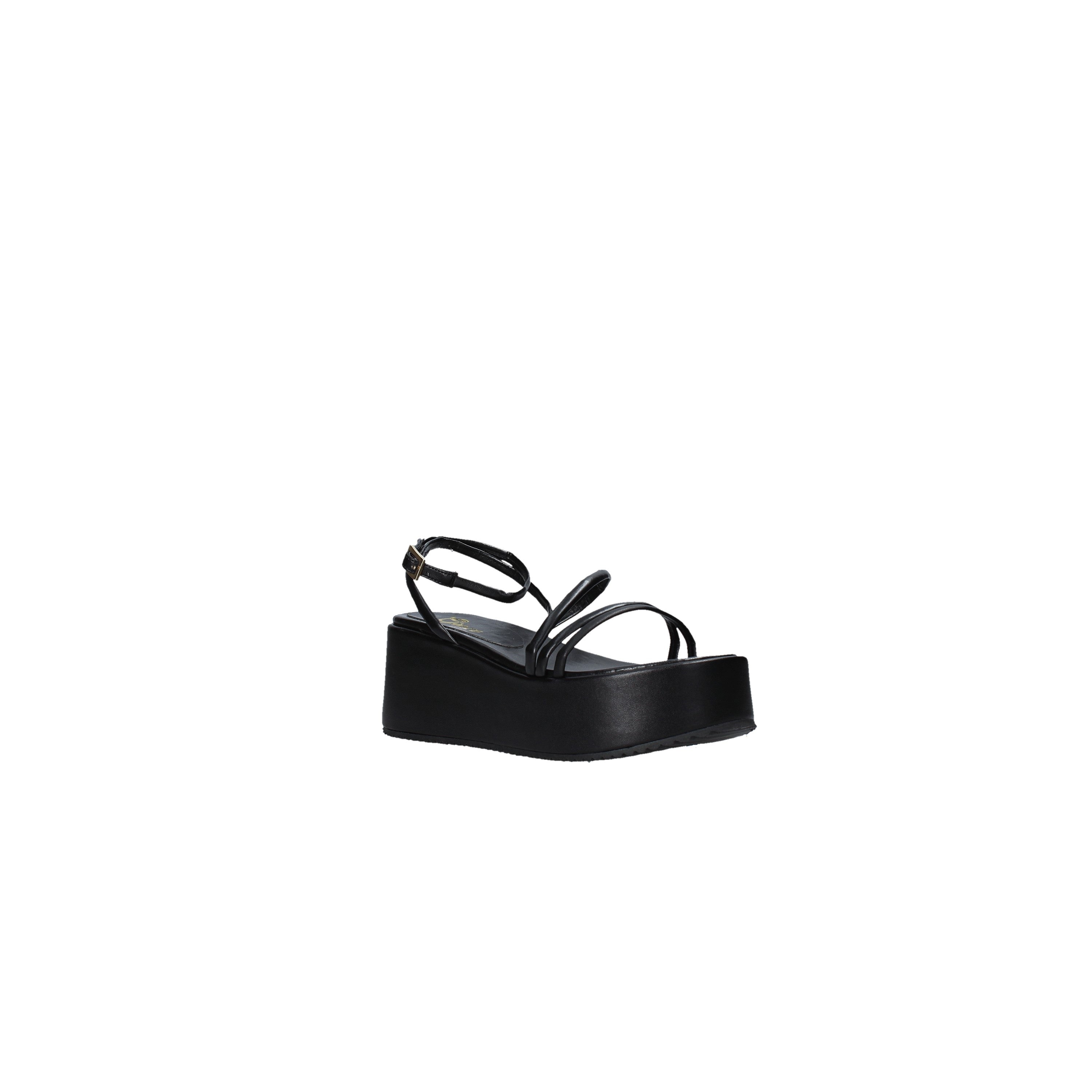 Sandali zeppa Nero Grace Shoes