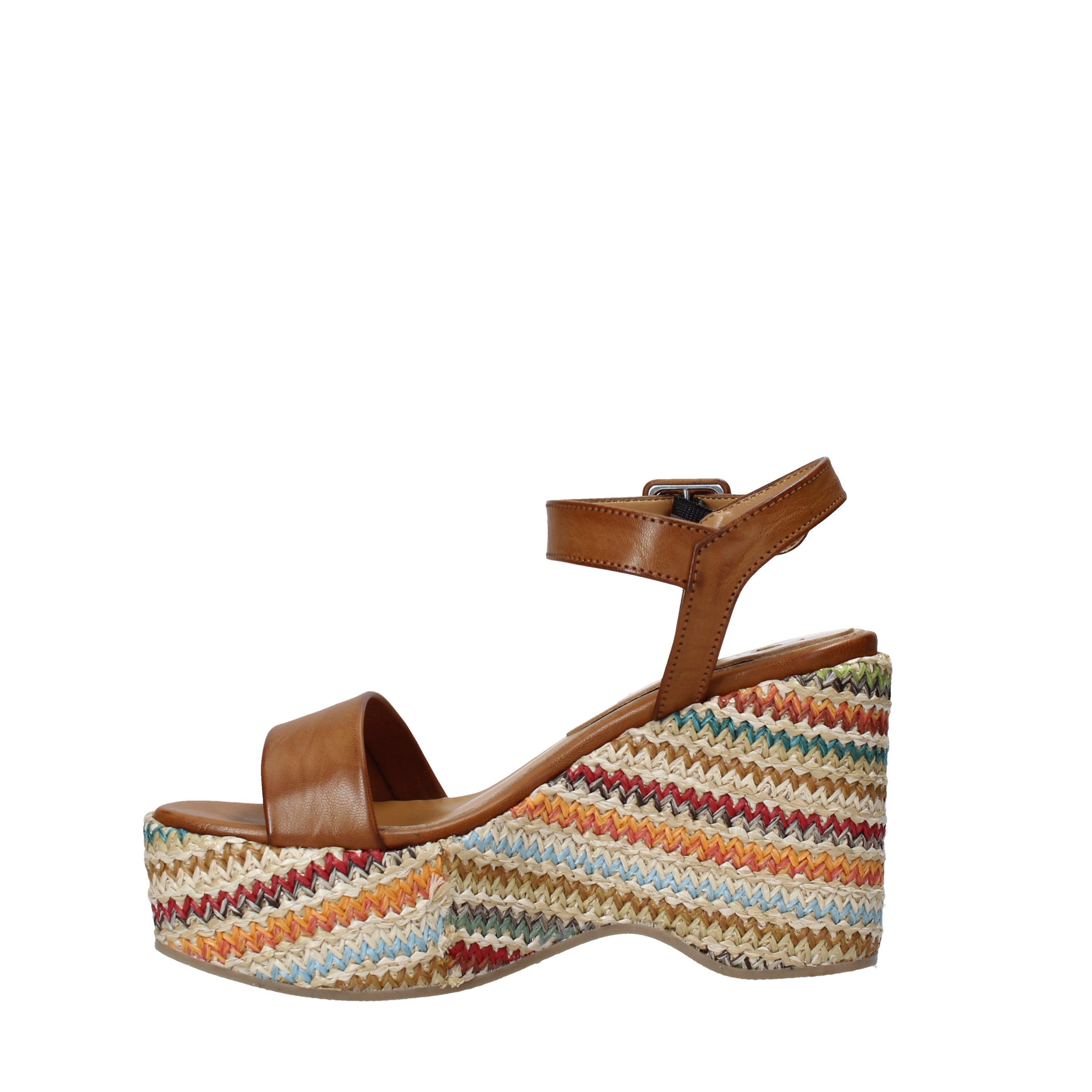 Sandali zeppa Marrone Grace Shoes