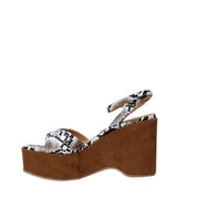 Sandali zeppa Marrone Grace Shoes