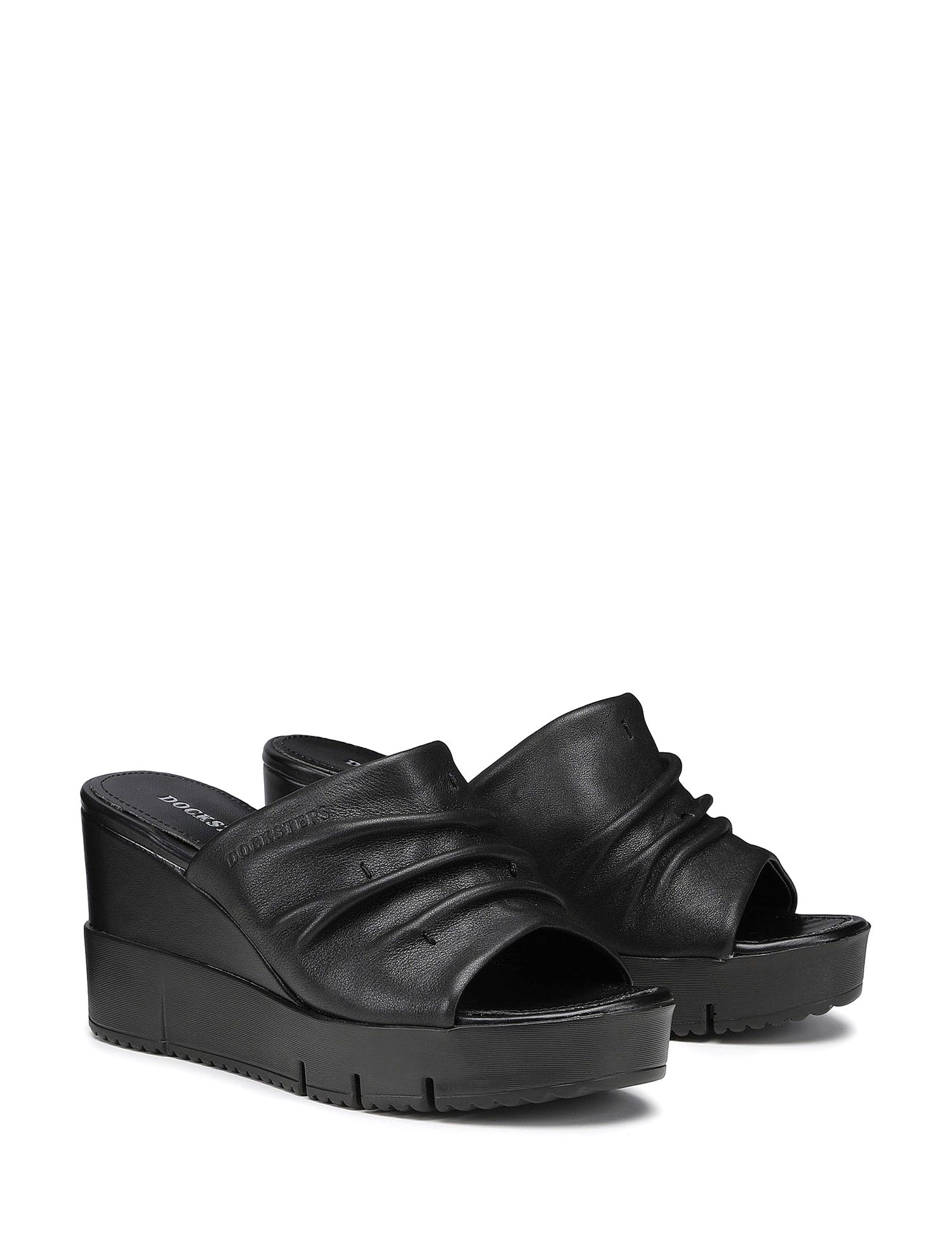 Sandali zeppa Nero Docksteps