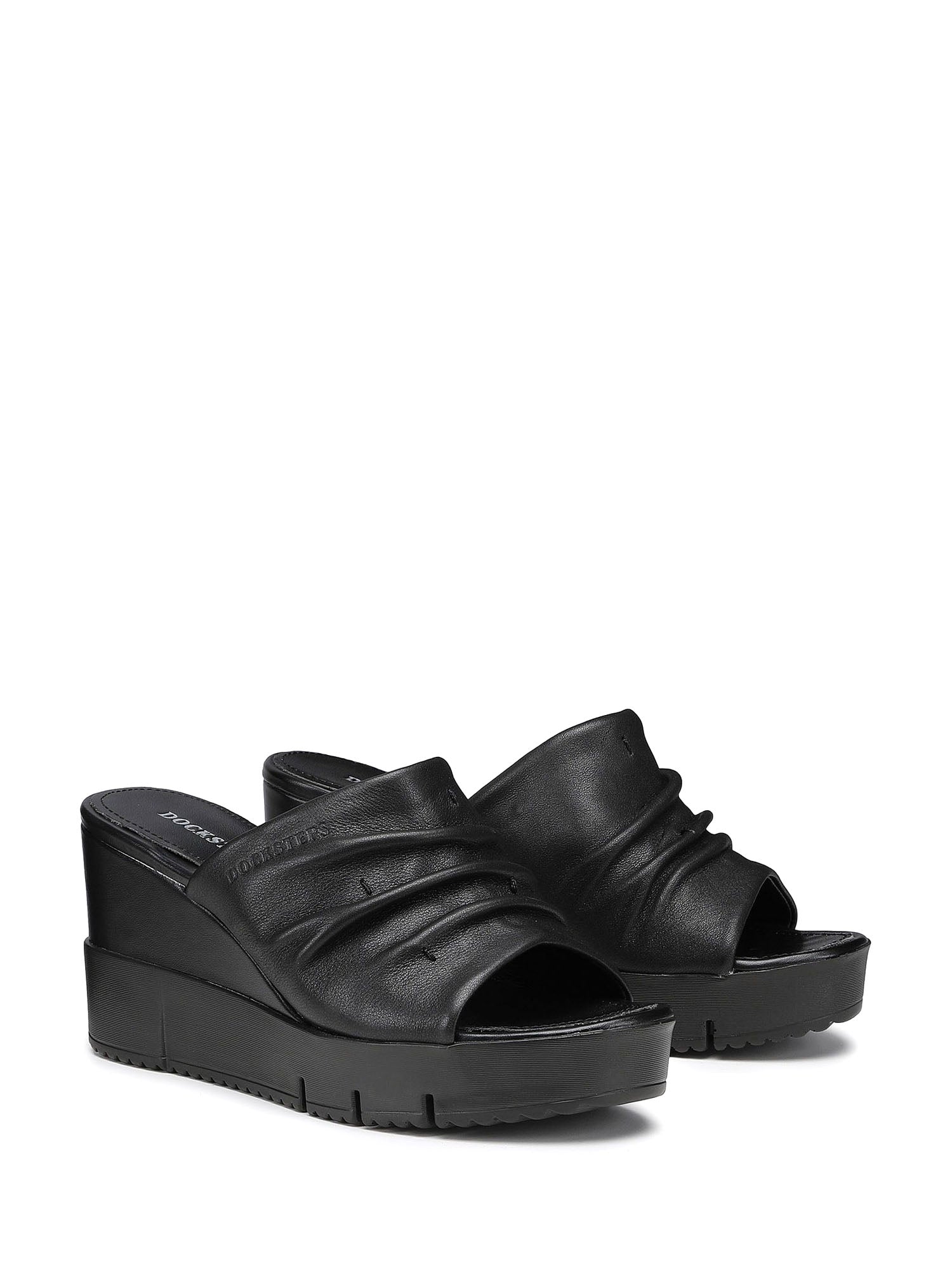 Sandali zeppa Nero Docksteps