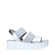 Sandali zeppa Argentato Docksteps