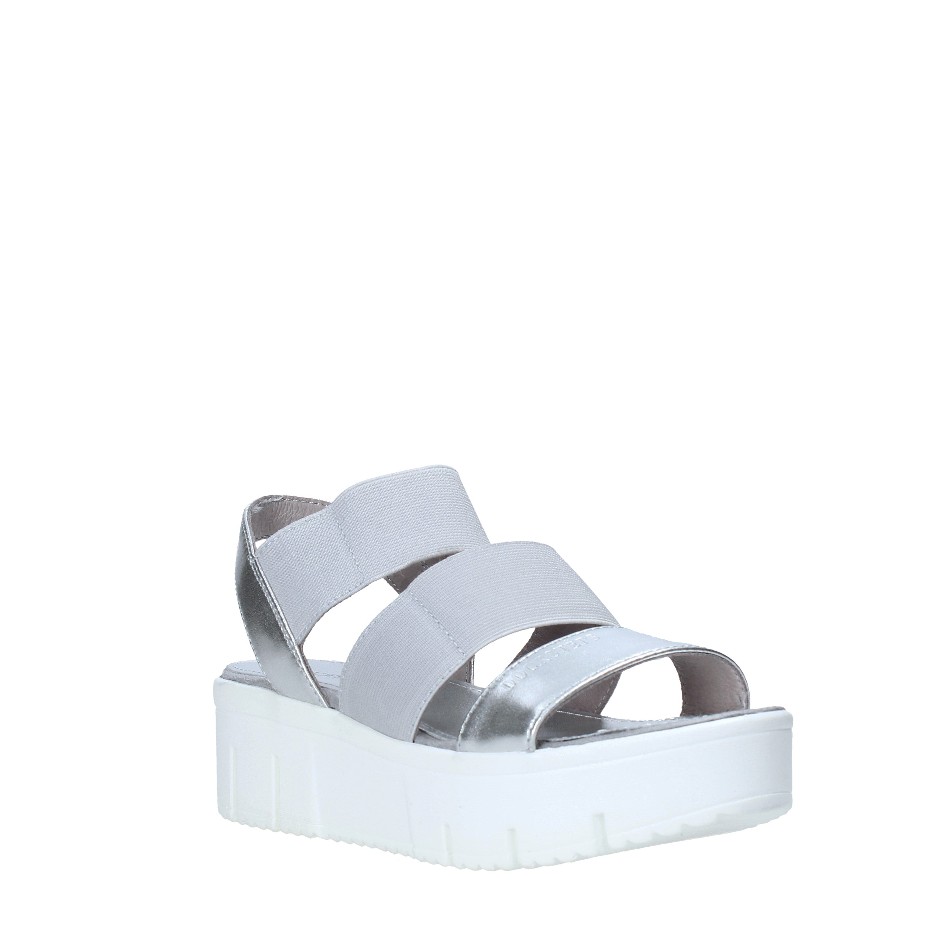 Sandali zeppa Argentato Docksteps