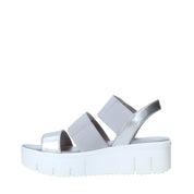 Sandali zeppa Argentato Docksteps