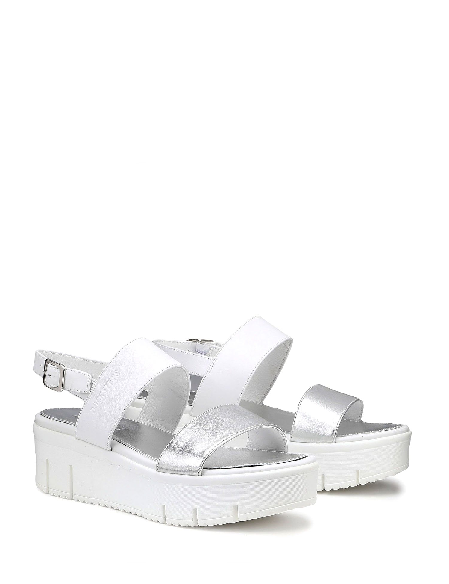 Sandali zeppa Bianco Docksteps