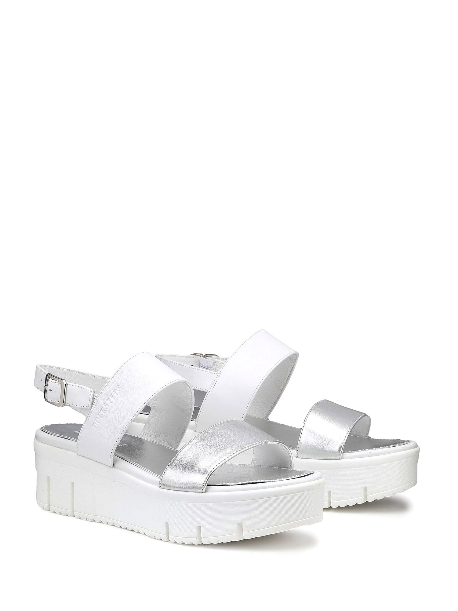 Sandali zeppa Bianco Docksteps