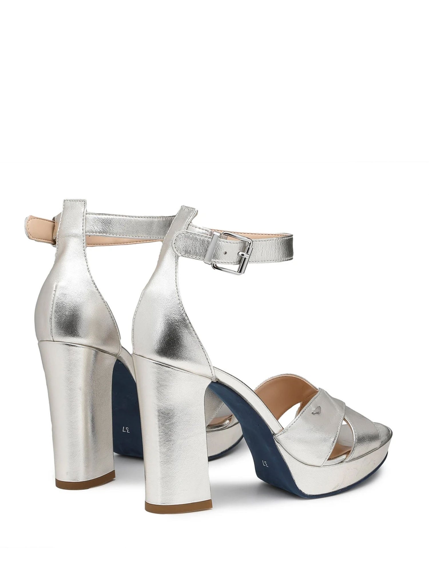 Sandali tacco Argentato Alberto Guardiani