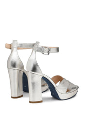 Sandali tacco Argentato Alberto Guardiani