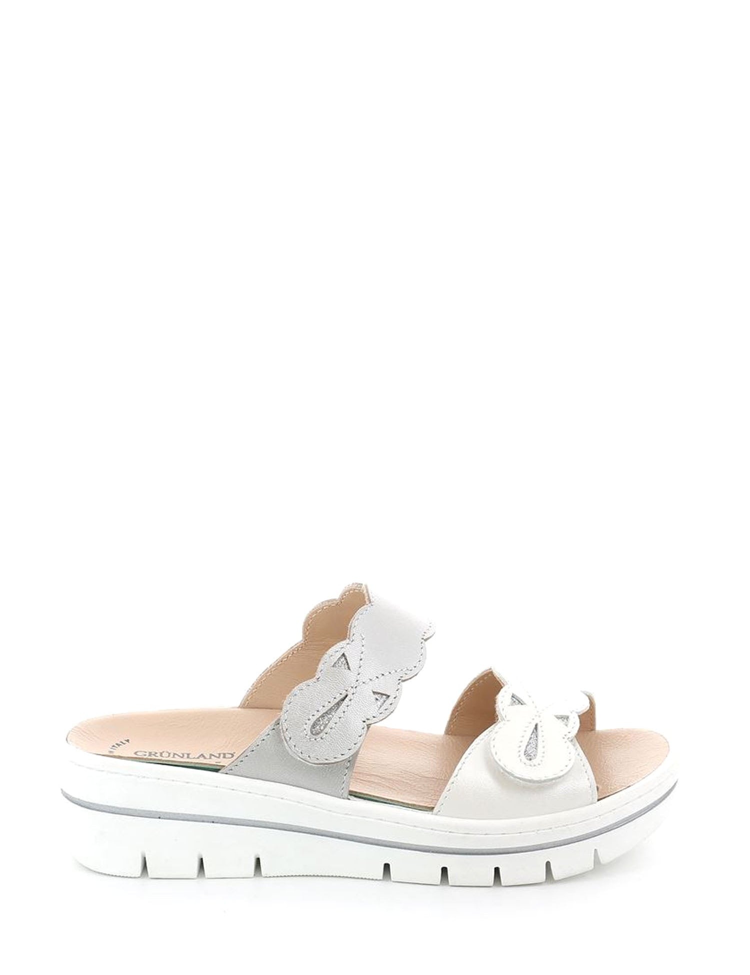 Sandali zeppa Bianco Grunland