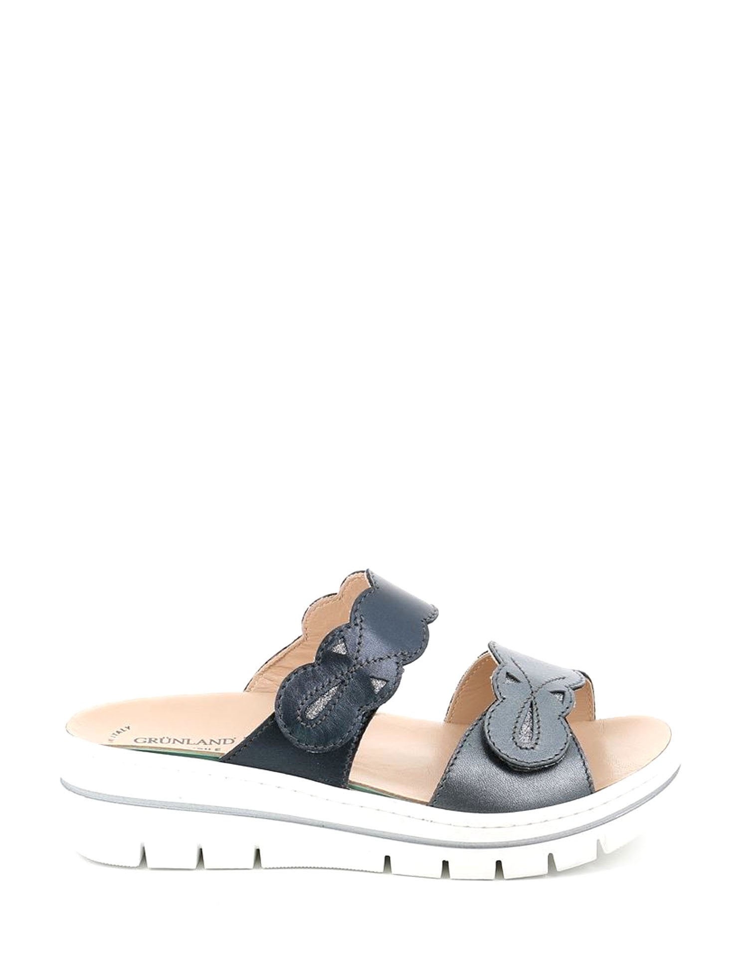 Sandali zeppa Blu Grunland