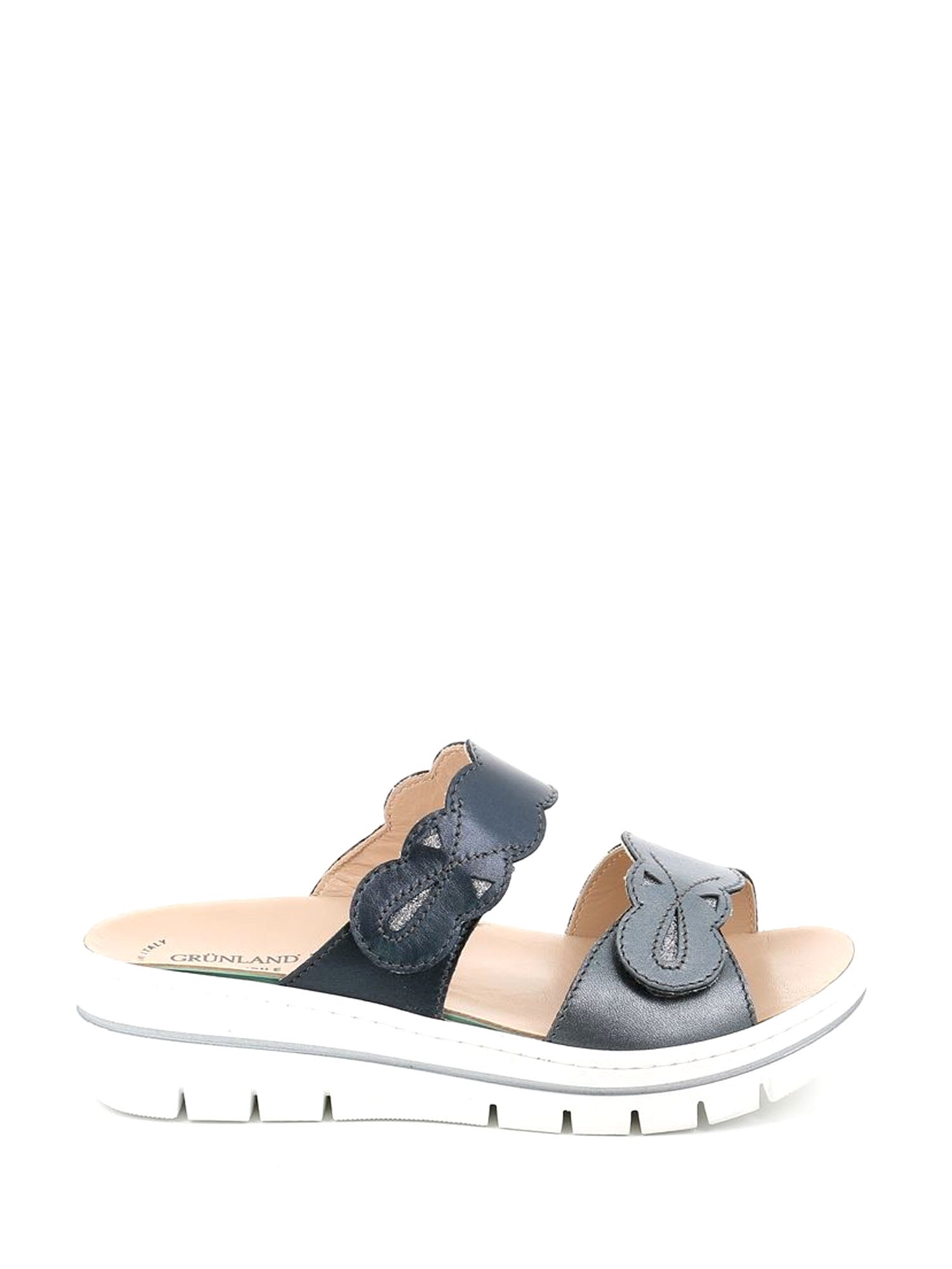 Sandali zeppa Blu Grunland