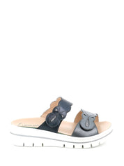 Sandali zeppa Blu Grunland