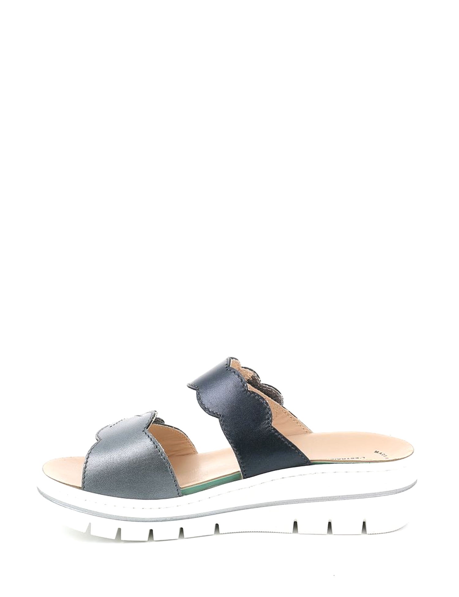 Sandali zeppa Blu Grunland