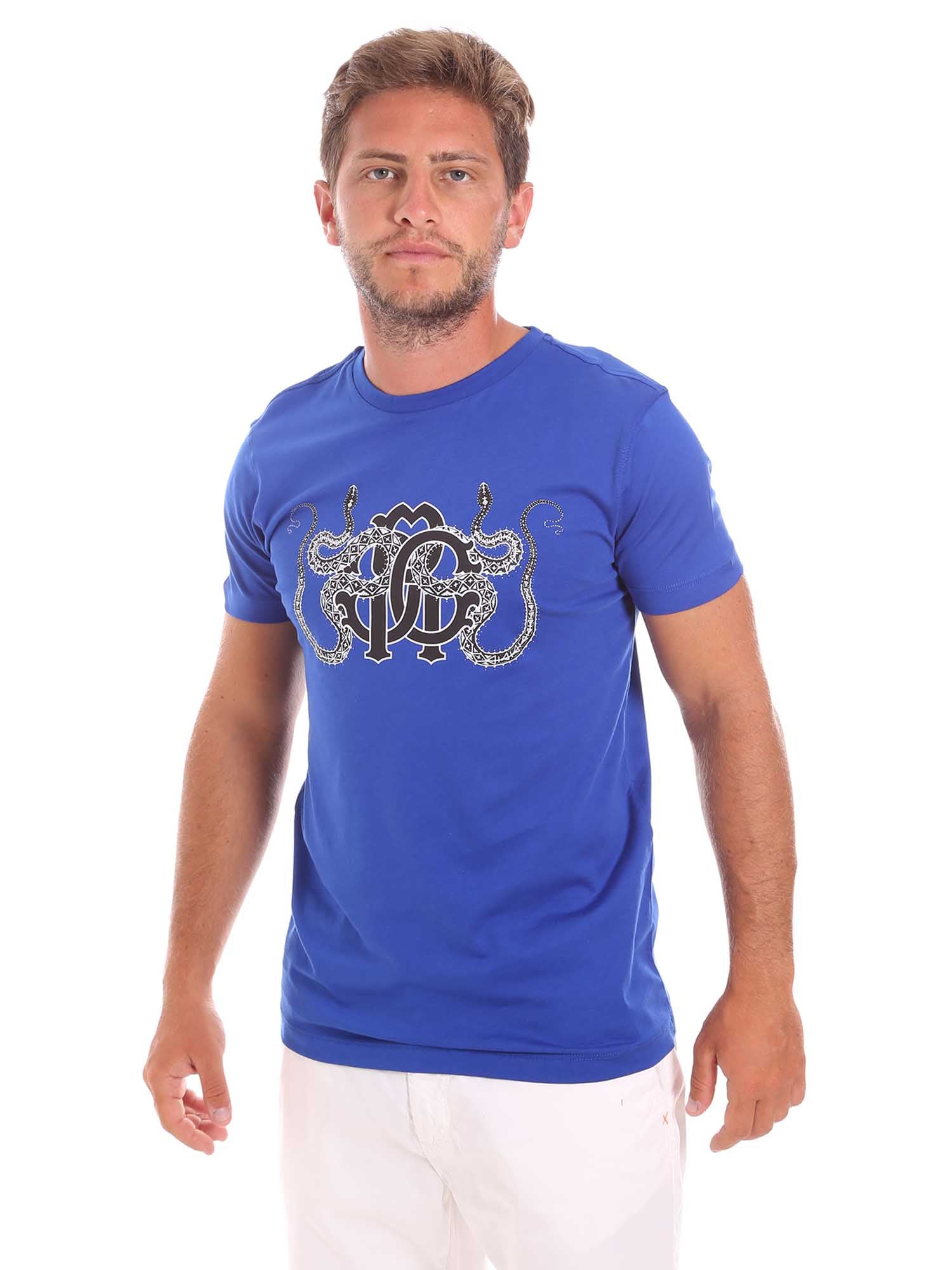 T-shirt Blu Roberto Cavalli