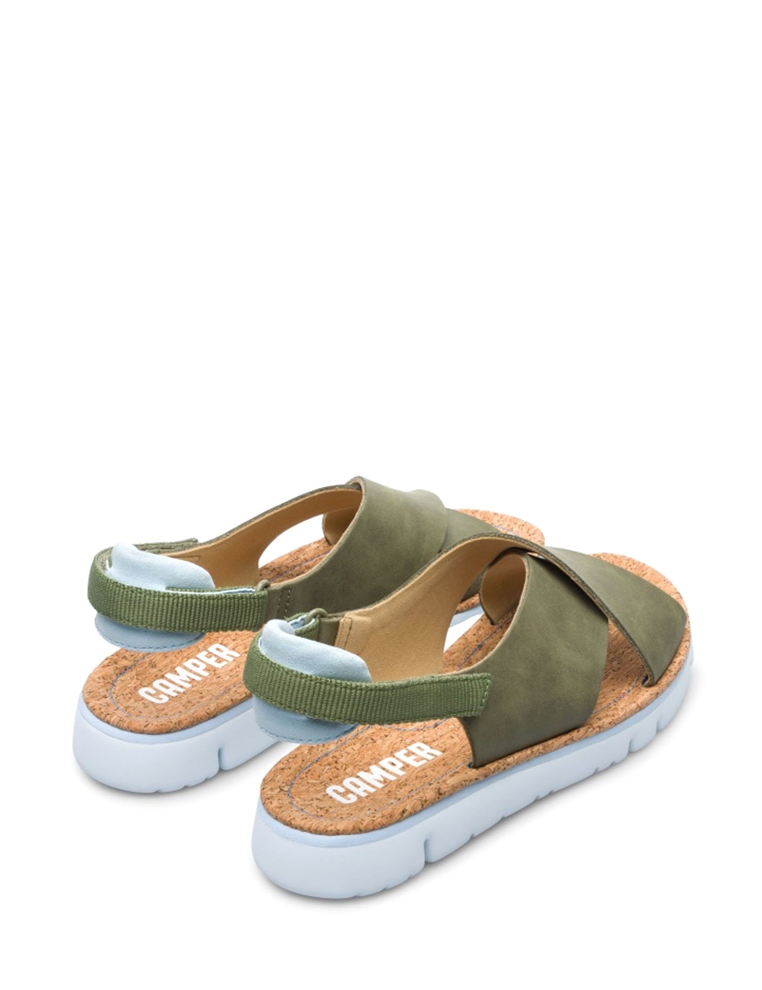 Sandali zeppa Verde Camper