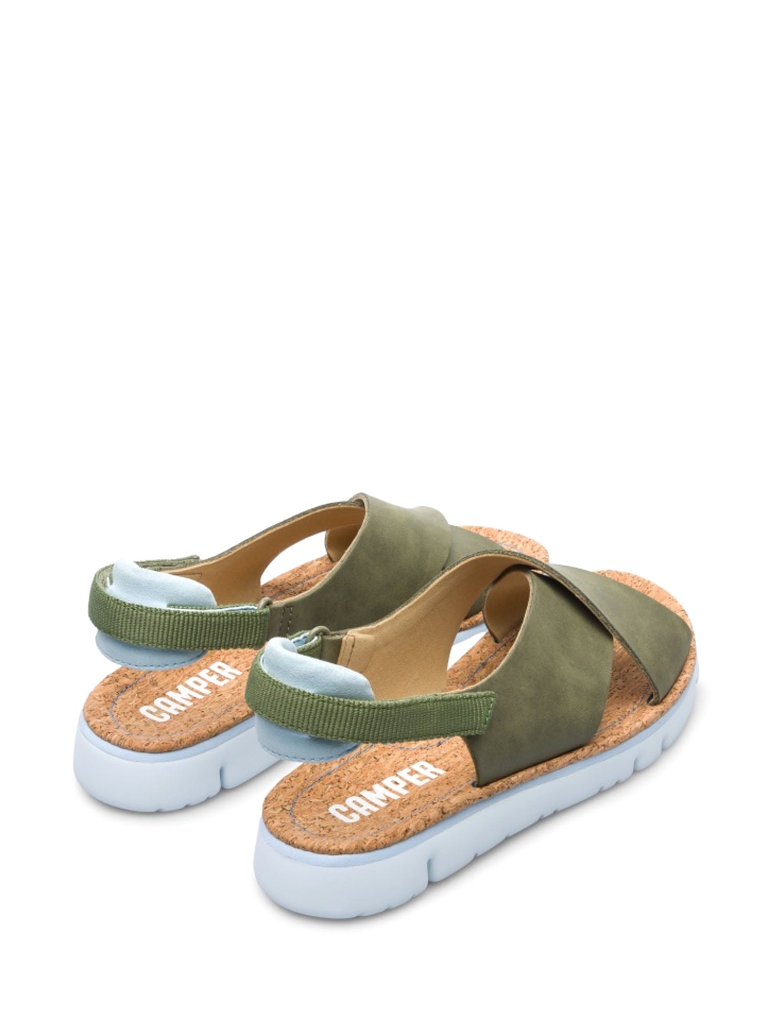 Sandali zeppa Verde Camper