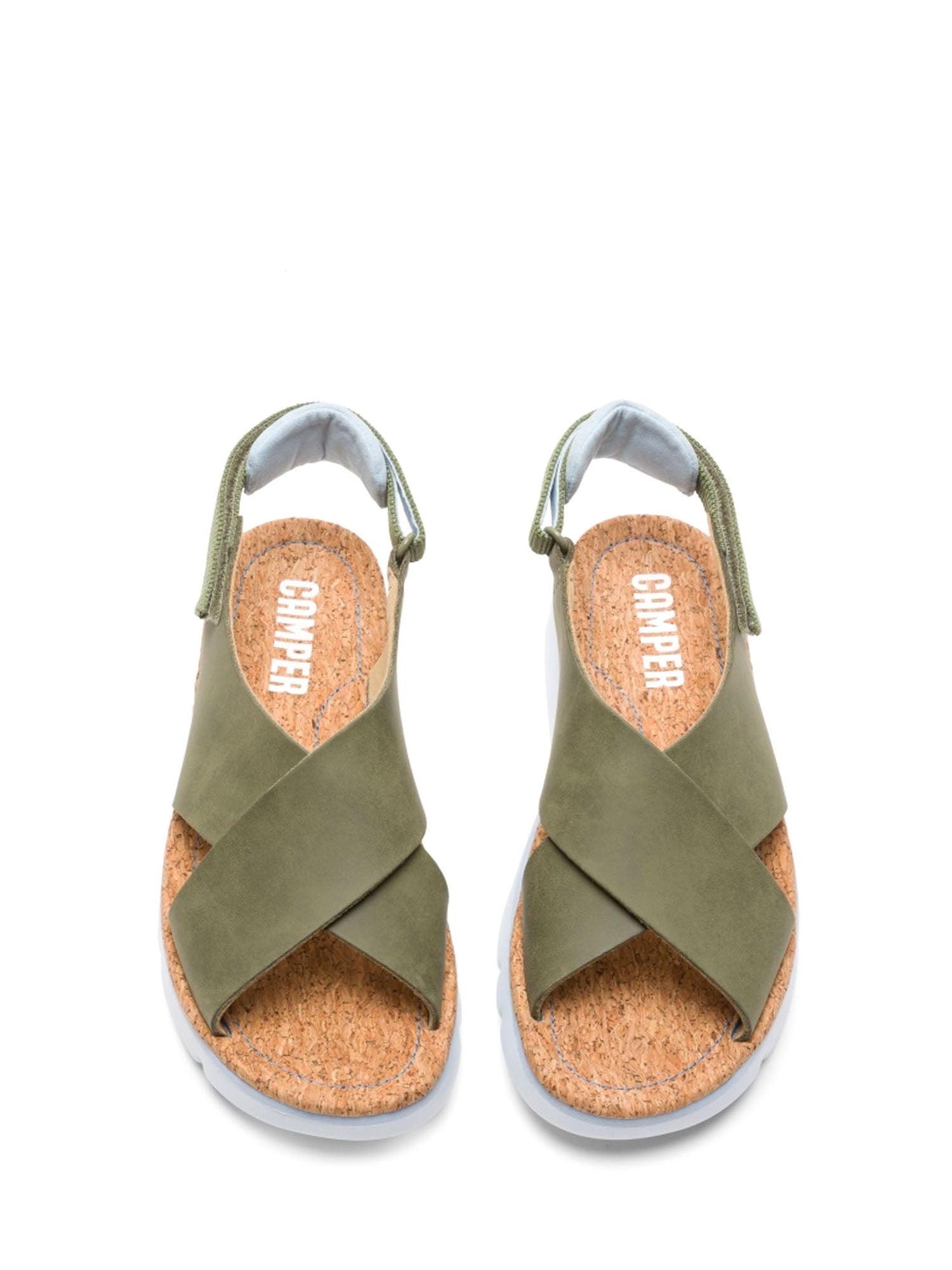 Sandali zeppa Verde Camper