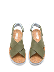 Sandali zeppa Verde Camper