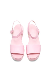 Sandali zeppa Rosa Camper