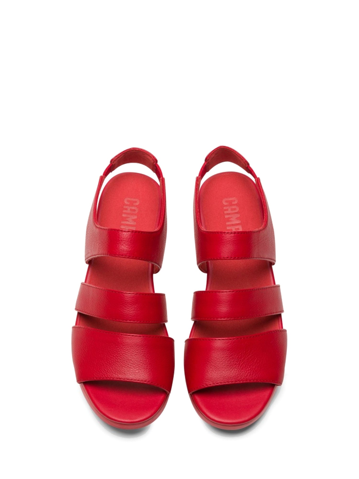 Sandali zeppa Rosso Camper