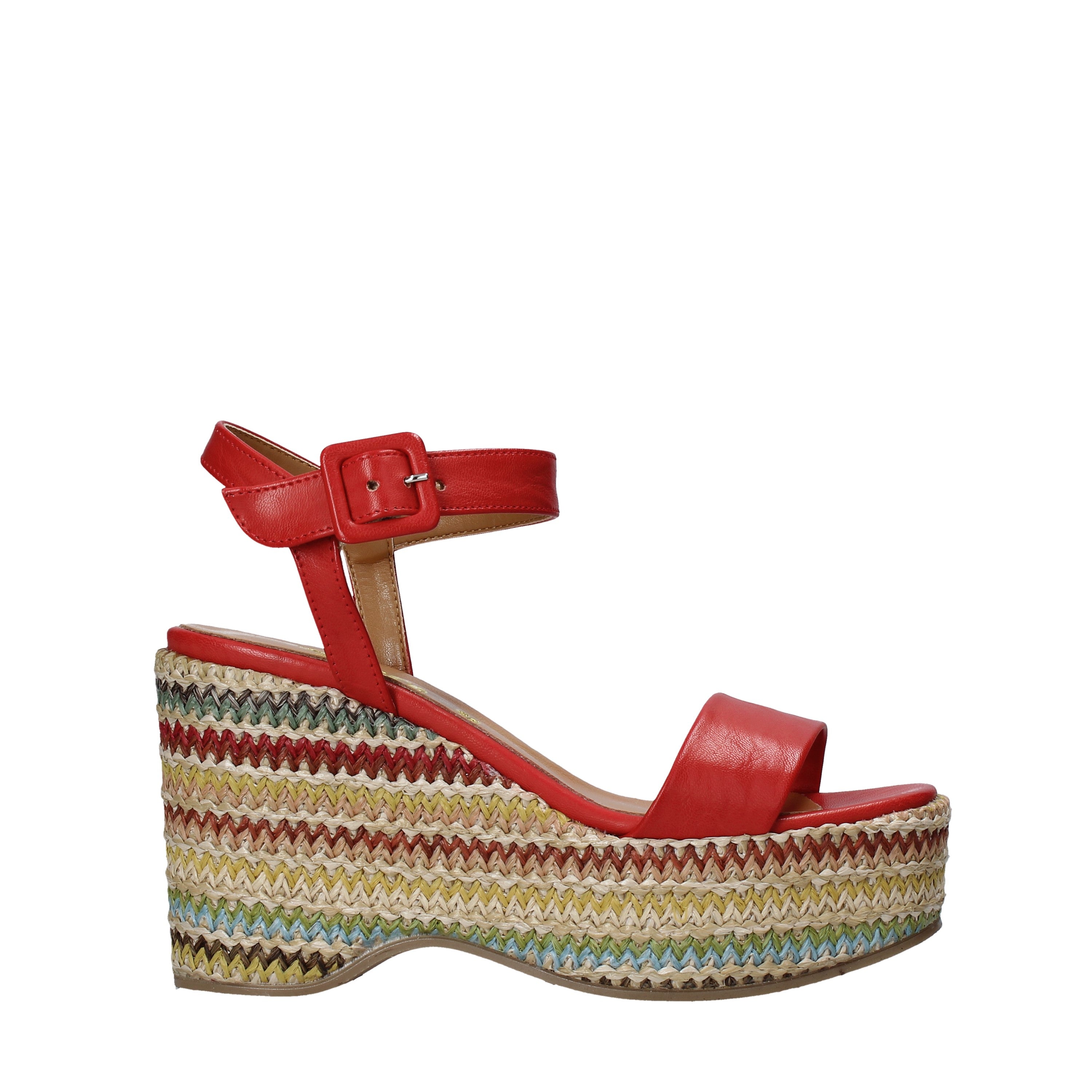 Sandali zeppa Rosso Grace Shoes