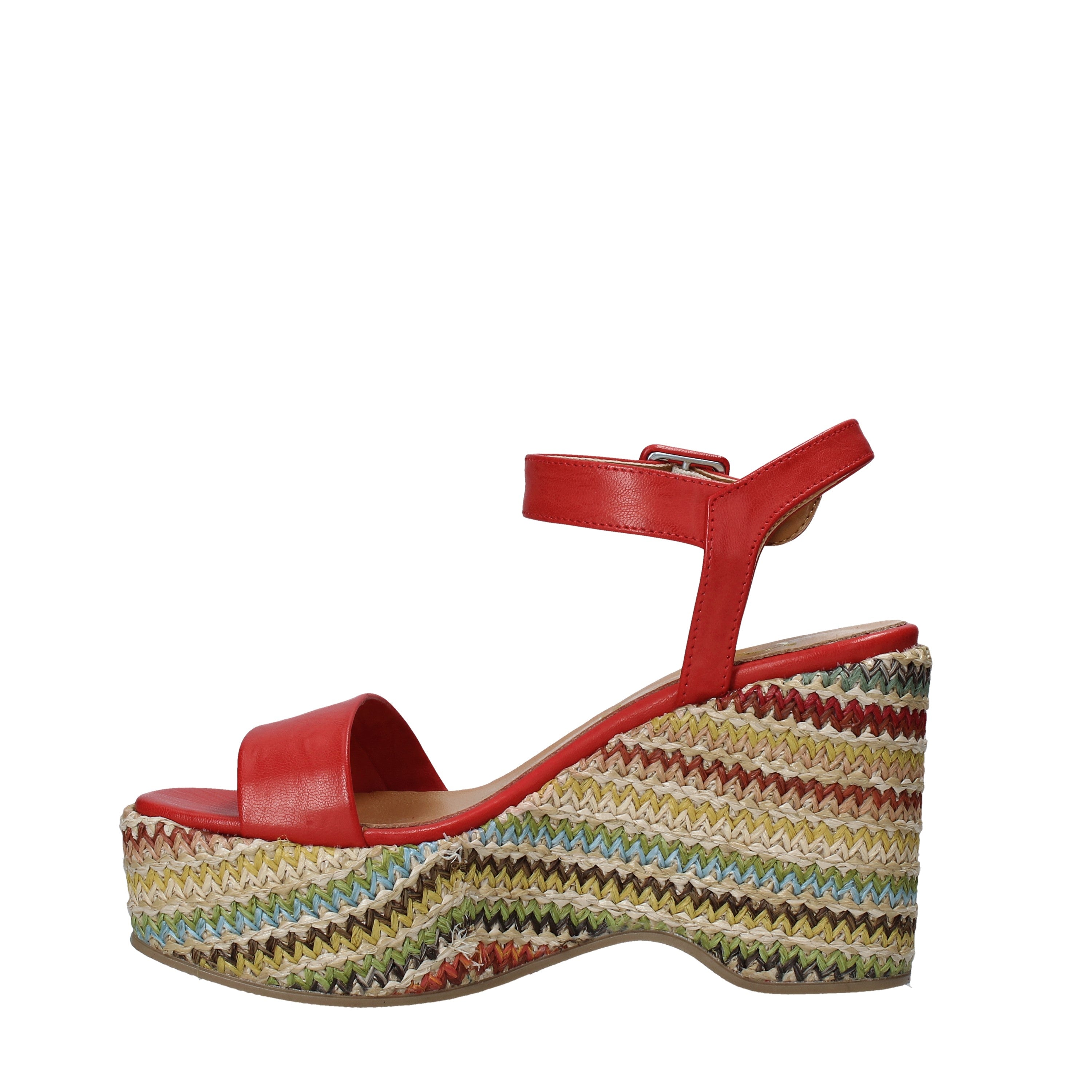 Sandali zeppa Rosso Grace Shoes