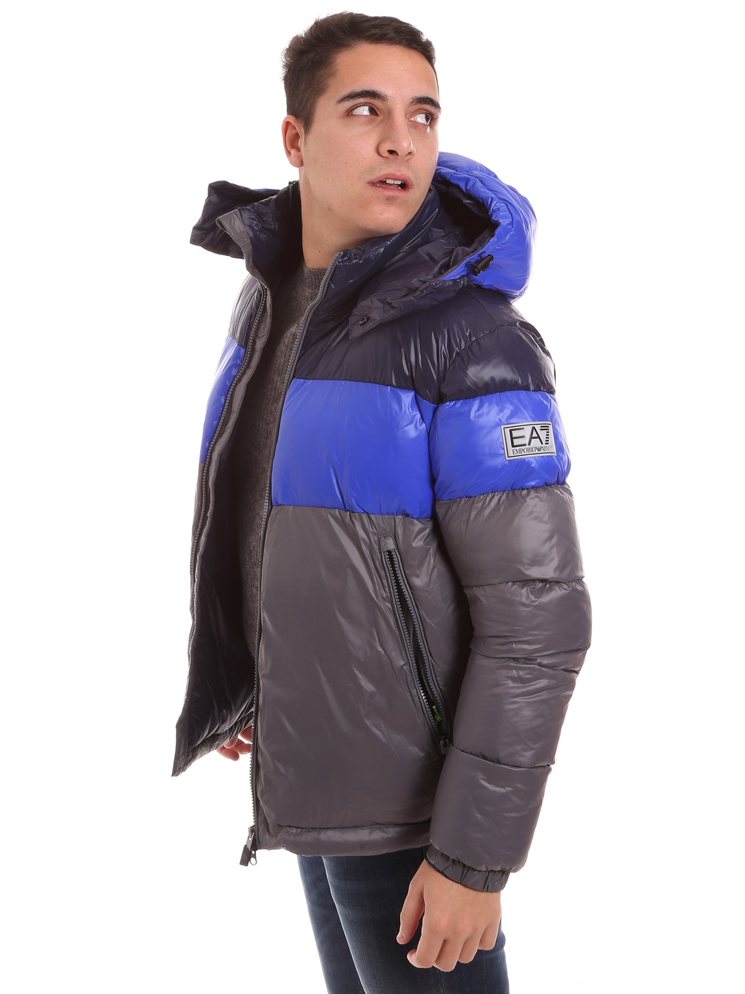 Piumini Grigio Ea7 Emporio Armani