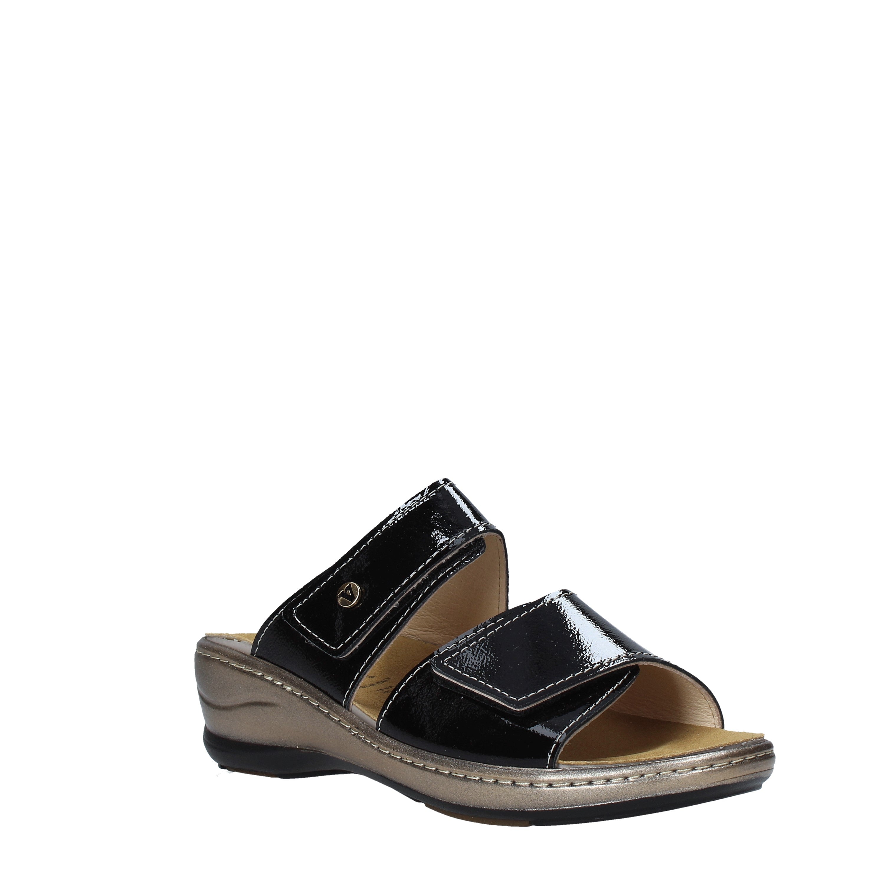 Sandali con strappi Nero Valleverde