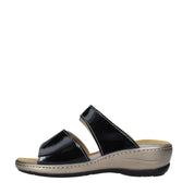 Sandali con strappi Nero Valleverde