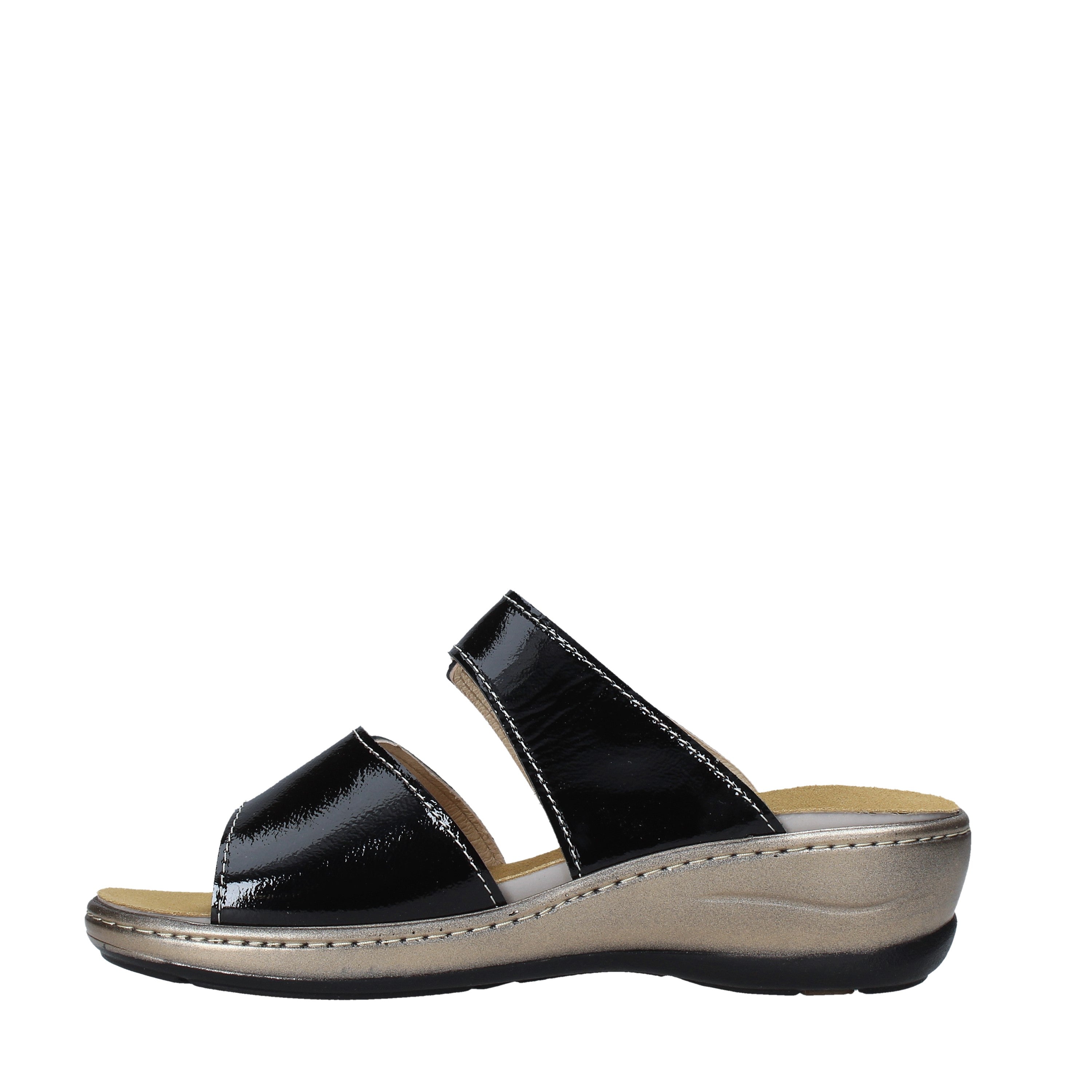 Sandali con strappi Nero Valleverde