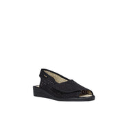 Sandali con strappi Nero Valleverde