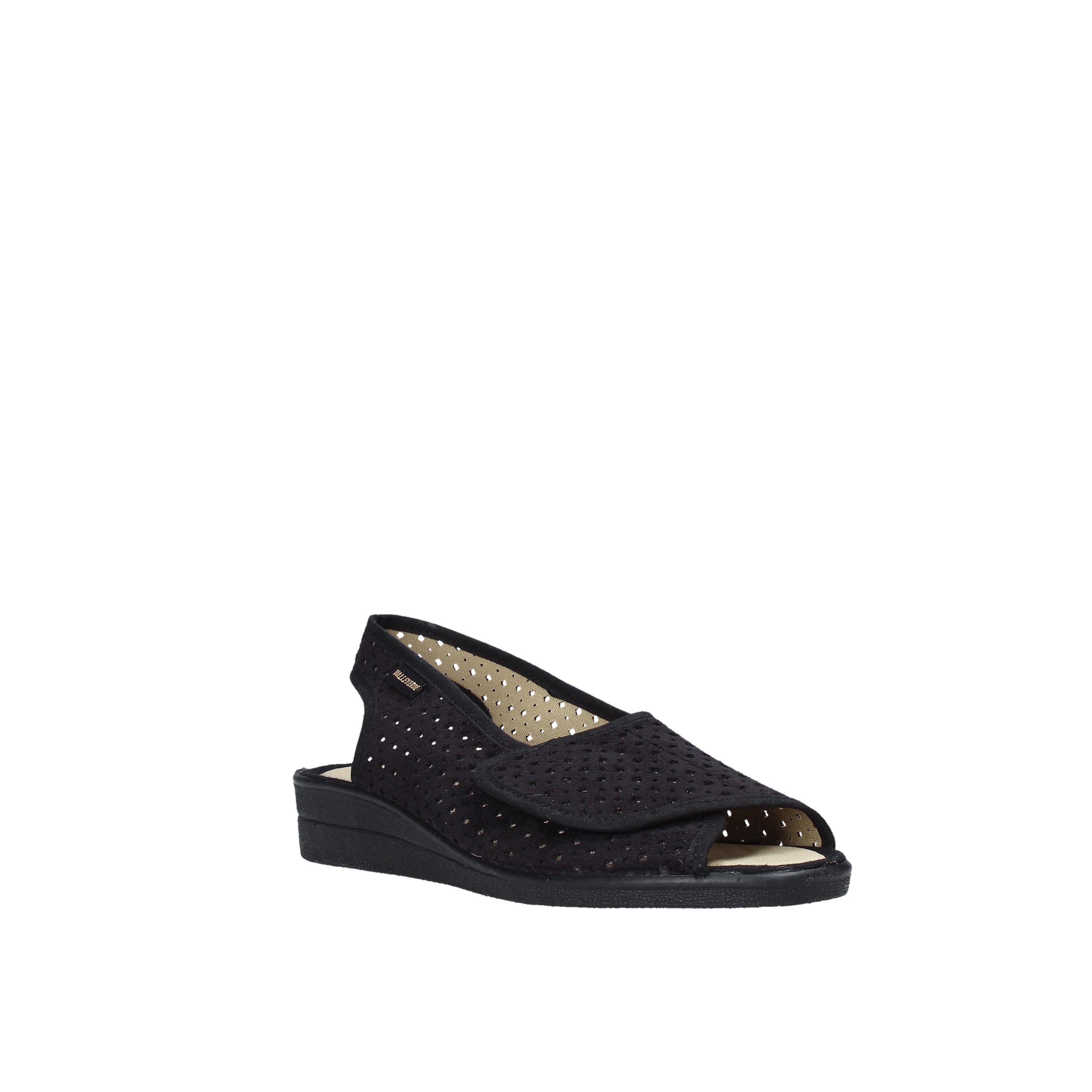 Sandali con strappi Nero Valleverde