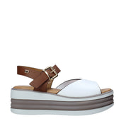 Sandali zeppa Marrone Valleverde