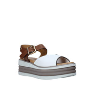 Sandali zeppa Marrone Valleverde