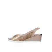 Sandali zeppa Dorato Valleverde