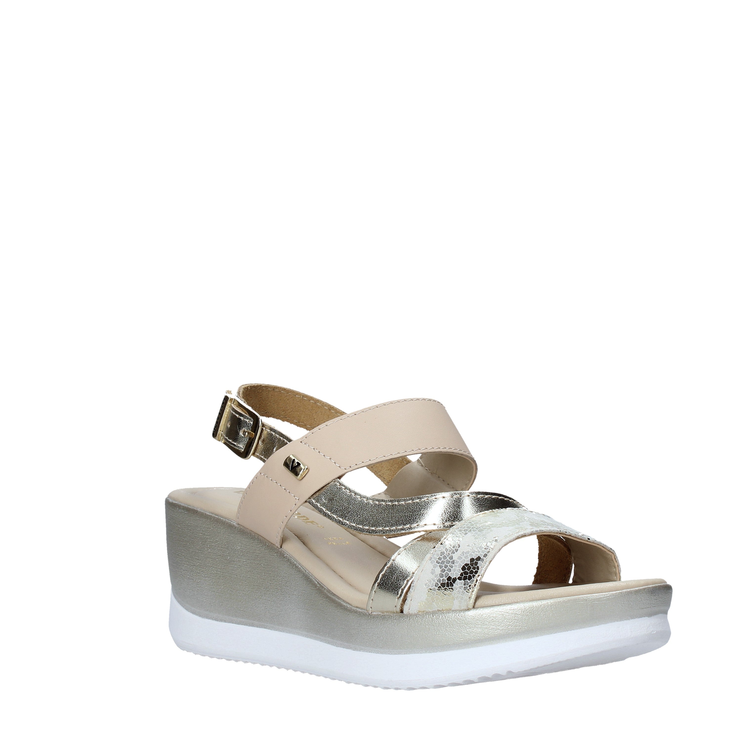 Sandali zeppa Dorato Valleverde